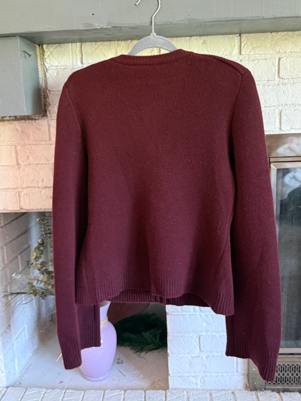 NWT Quince 100% Mongolian Cashmere Structured Cardigan Rich Burgandy Medium - Picture 7 of 7